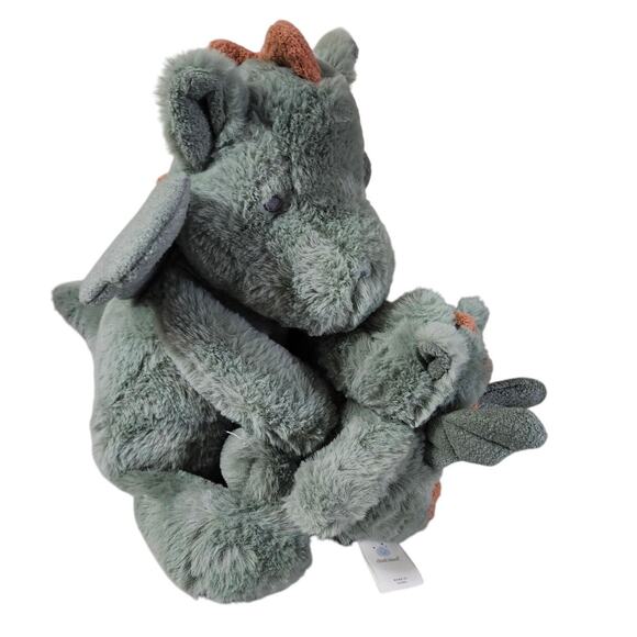 Cloud Island Dragon Momma and baby Plush Doll Green Large - Picture 1 of 9